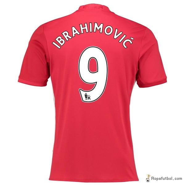 Camiseta Manchester United Replica Primera Ropa Ibrahimovic 2016/17 Rojo